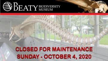 Museum closed for maintenance on OCT 4, 2020