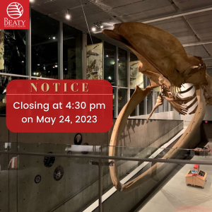 Museum will be closing at 4:30 pm today!
